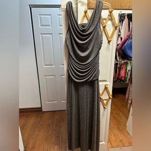 Formal Long Dress Silver and Gold